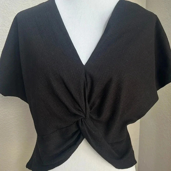 Zara Black Oversized Blouse Top - Picture 1 of 4
